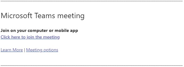 Join Microsoft Team Meeting